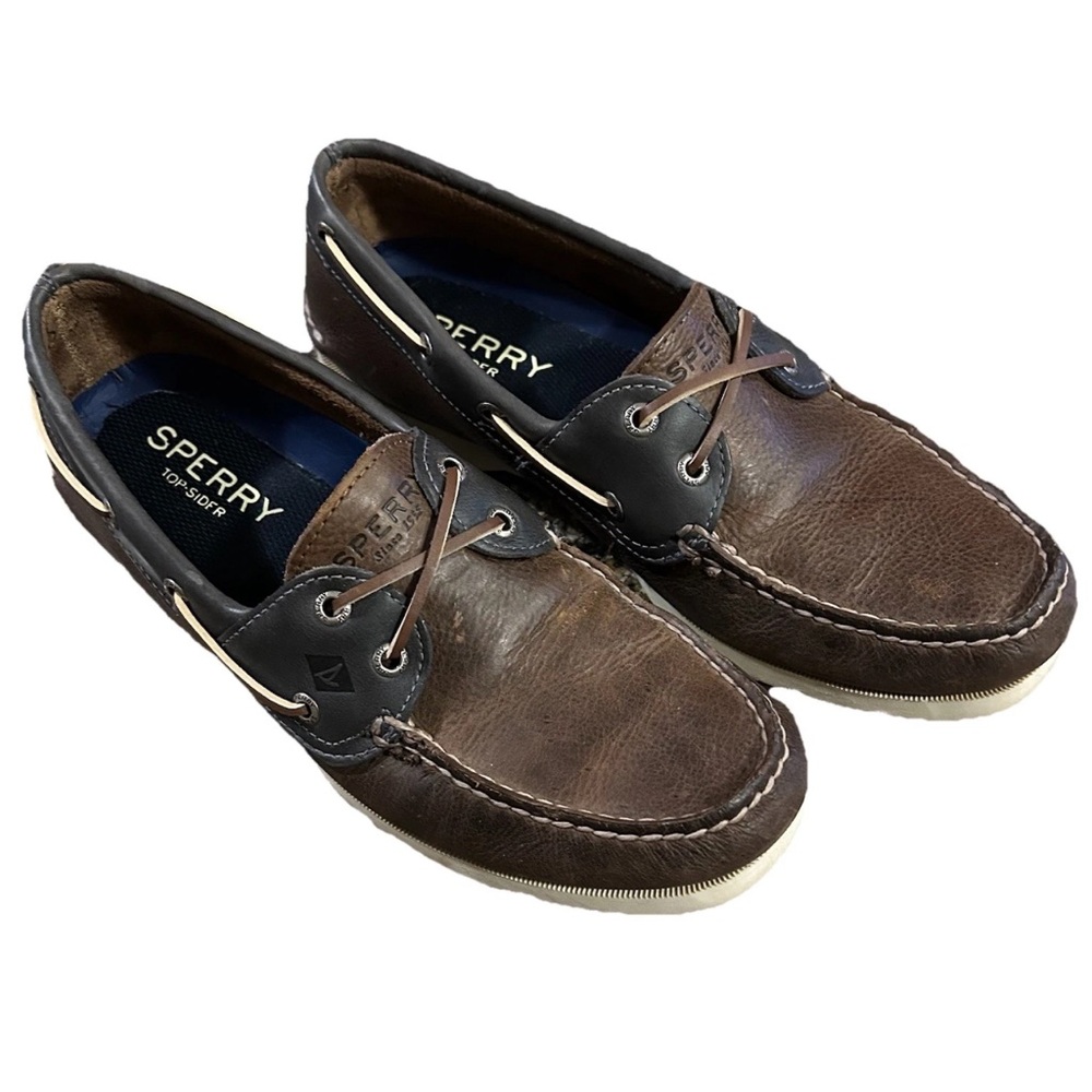 Sperry Top-Sider 2 Eyelet Casual Shoes for Men, Size 9.5 US, 2-Tone Brown